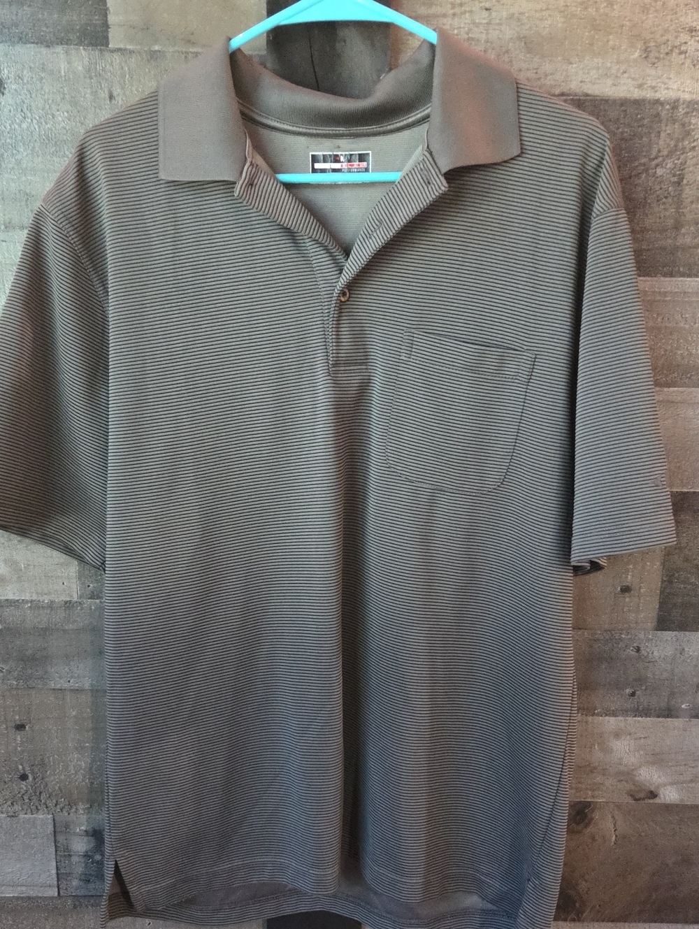 Grand Slam Men's Striped Polo with Chest Pocket